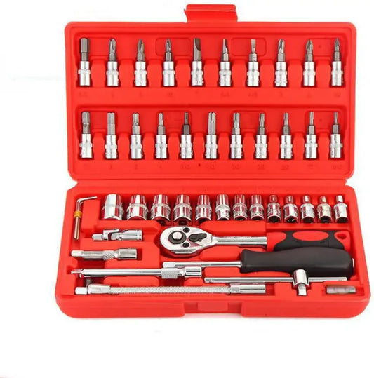 🧰 Kit d’Outils de Réparation 46 Pièces – Le compagnon idéal pour toutes vos réparations !