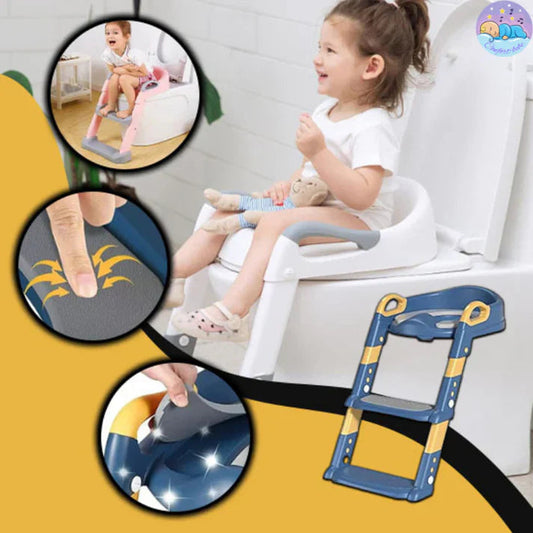 Toilette Enfant avec Marches Ajustables- 2 à 10 ans-ABS